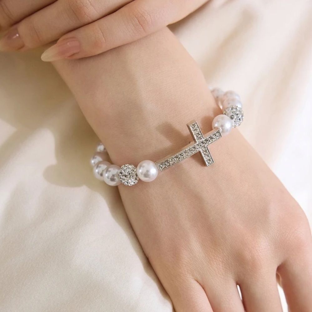 Cross Pearl Bracelet M1512